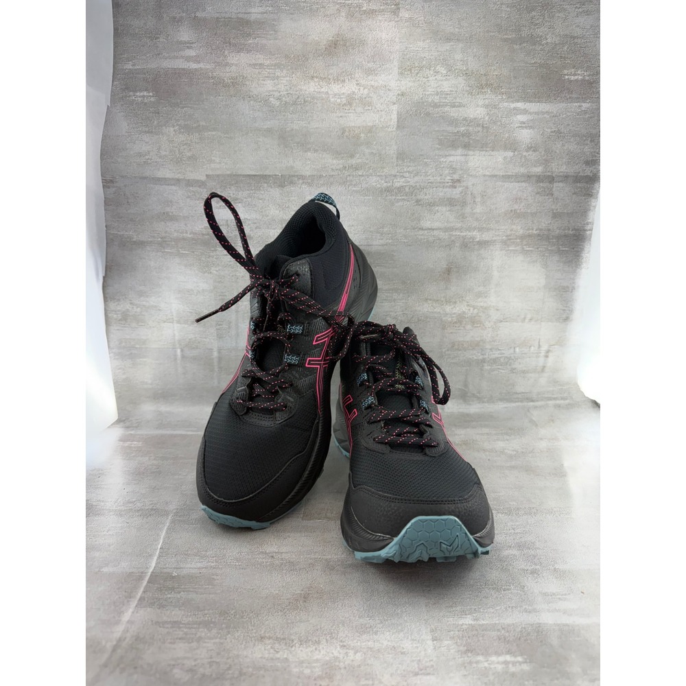 ASICS Gel-Venture 9 Women Trail Running Shoes Black Pink 1012B315 Size 11